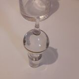 Portieux engraved glass liquor decanter with pretty cap