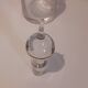 Portieux engraved glass liquor decanter with pretty cap