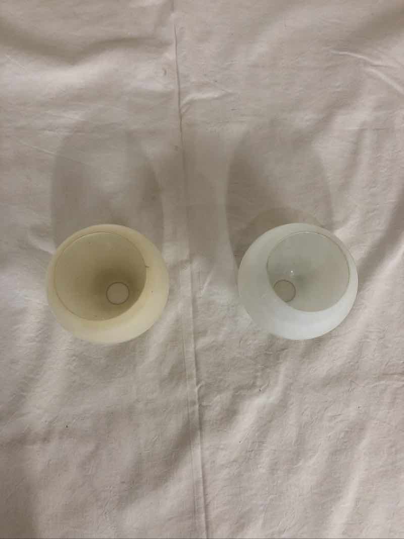 Pair of old ball lampshade