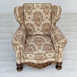 Fauteuil relax danois en tissu années 1950