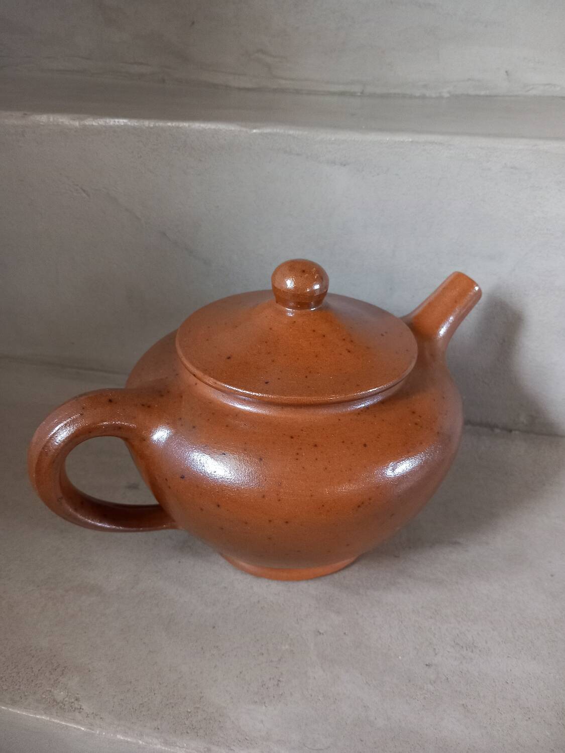 Old stoneware teapot