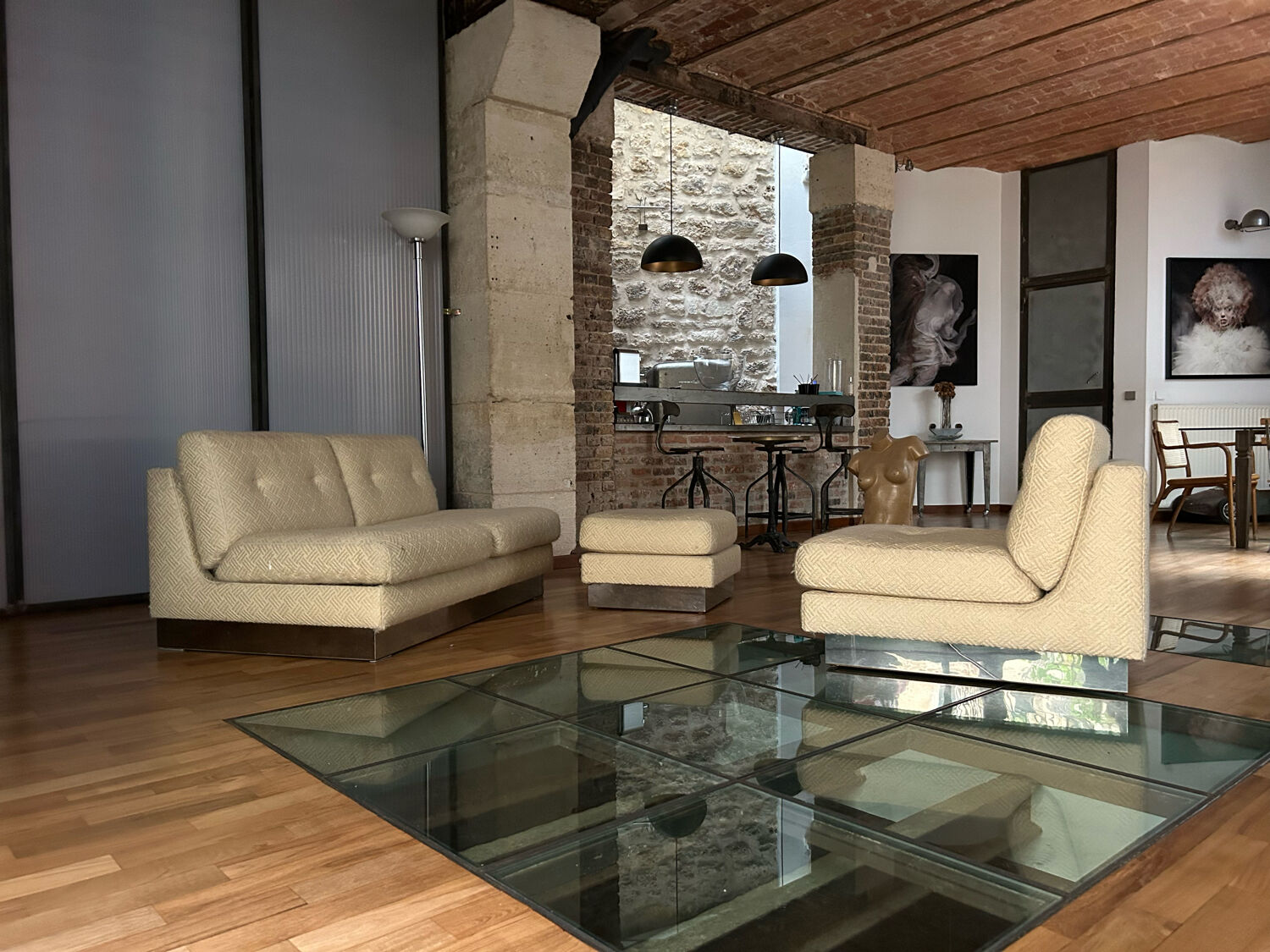 Salon "California" Jacques Charpentier, edition "Flat", France 1970