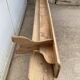 Pair of solid oak wood farmhouse benches 250cm rustic 1900