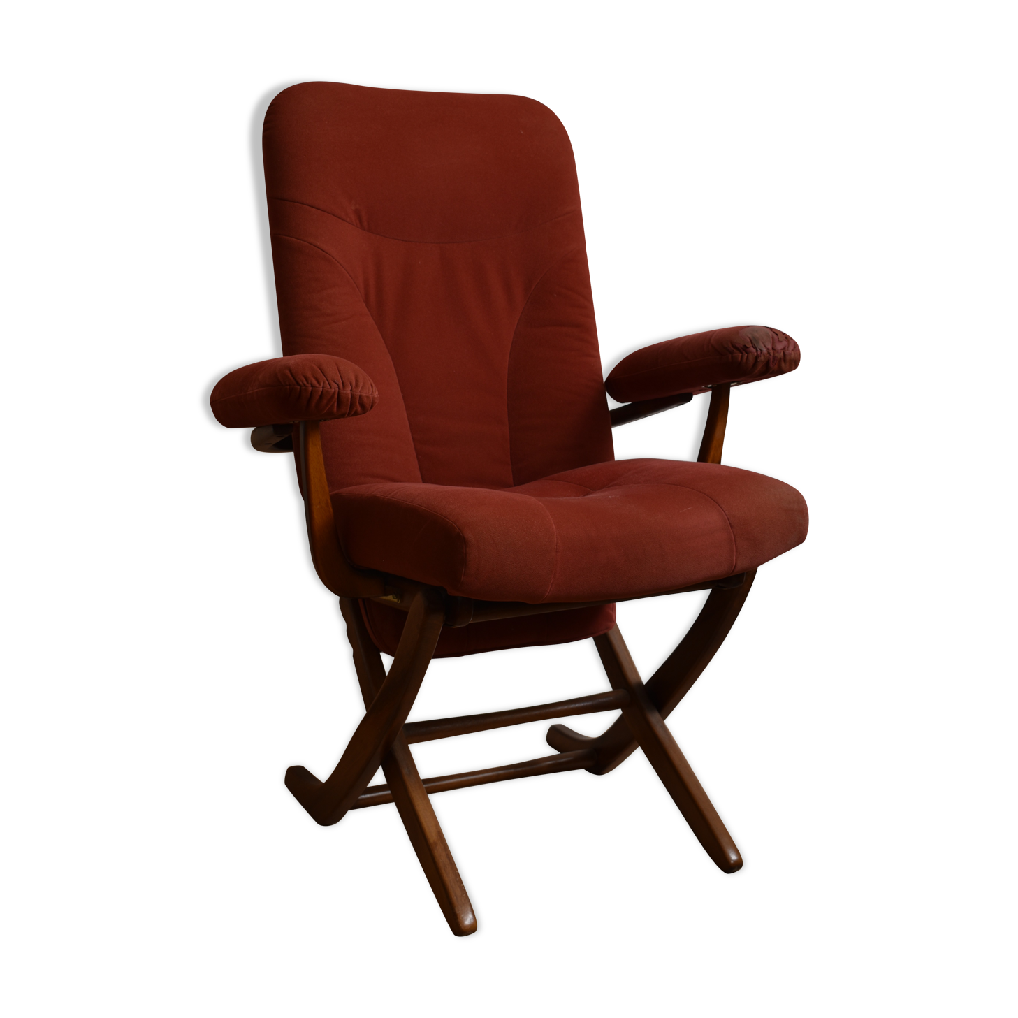 Adjustable old Scandinavian vintage relax armchair