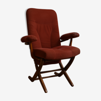Adjustable old Scandinavian vintage relax armchair