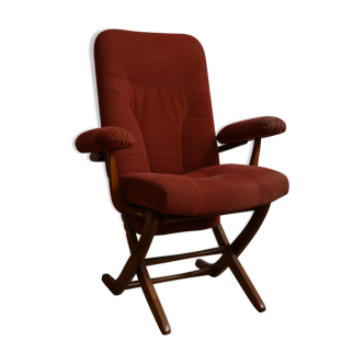 Adjustable old Scandinavian vintage relax armchair