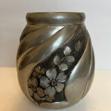 Tin vase signed R.Sitoleux