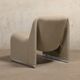 Fauteuils Alky Lounge Giancarlo Piretti en laine bouclée gris pierre, Anonima Castelli