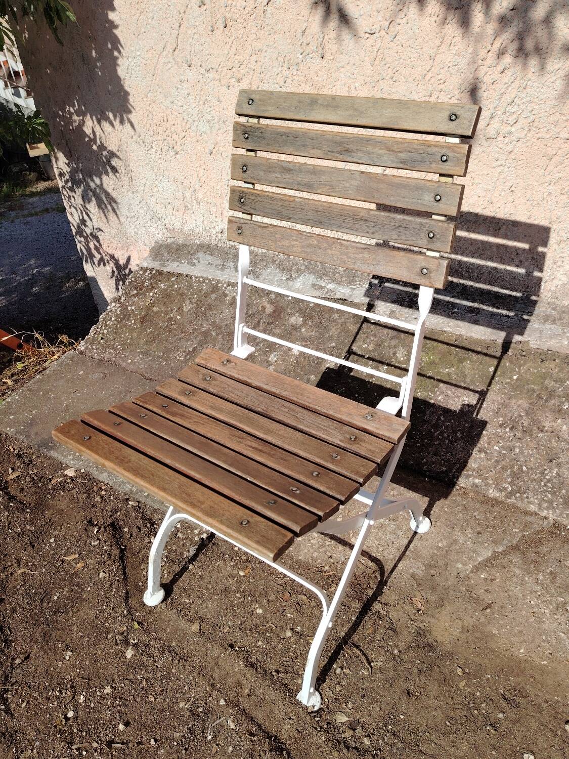 Old vintage wrought iron art nouveau garden furniture