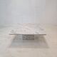 Italian Carrara Marble Coffee Table, 1980s