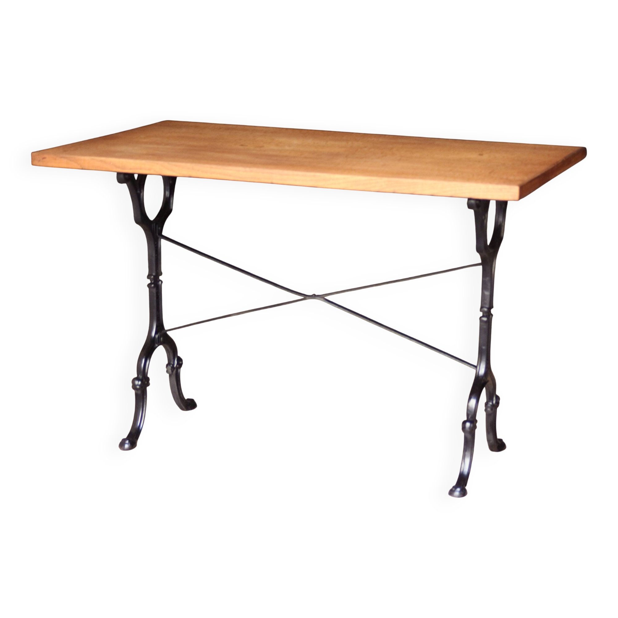 Table de bistrot vintage, estampillée LAFA Aurillac.