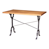 Vintage bistro table, stamped LAFA Aurillac.