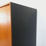 Vintage Scandinavian modernist wardrobe in teak and metal from the 1960s.