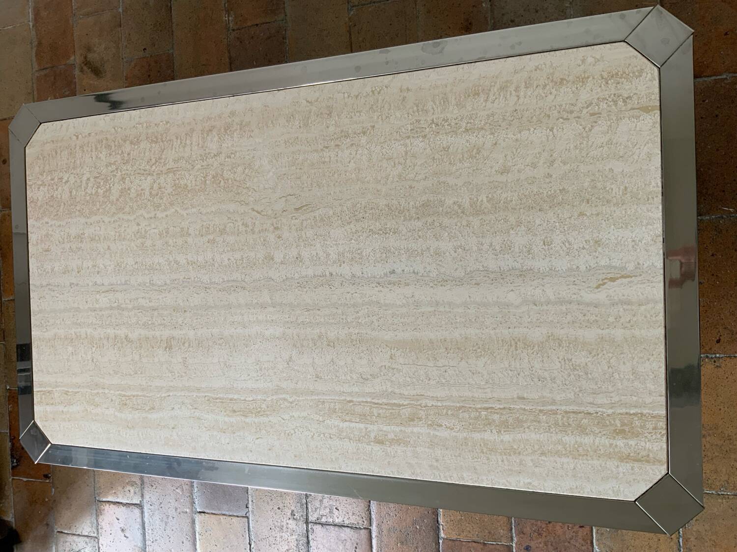 Coffee table and travertine