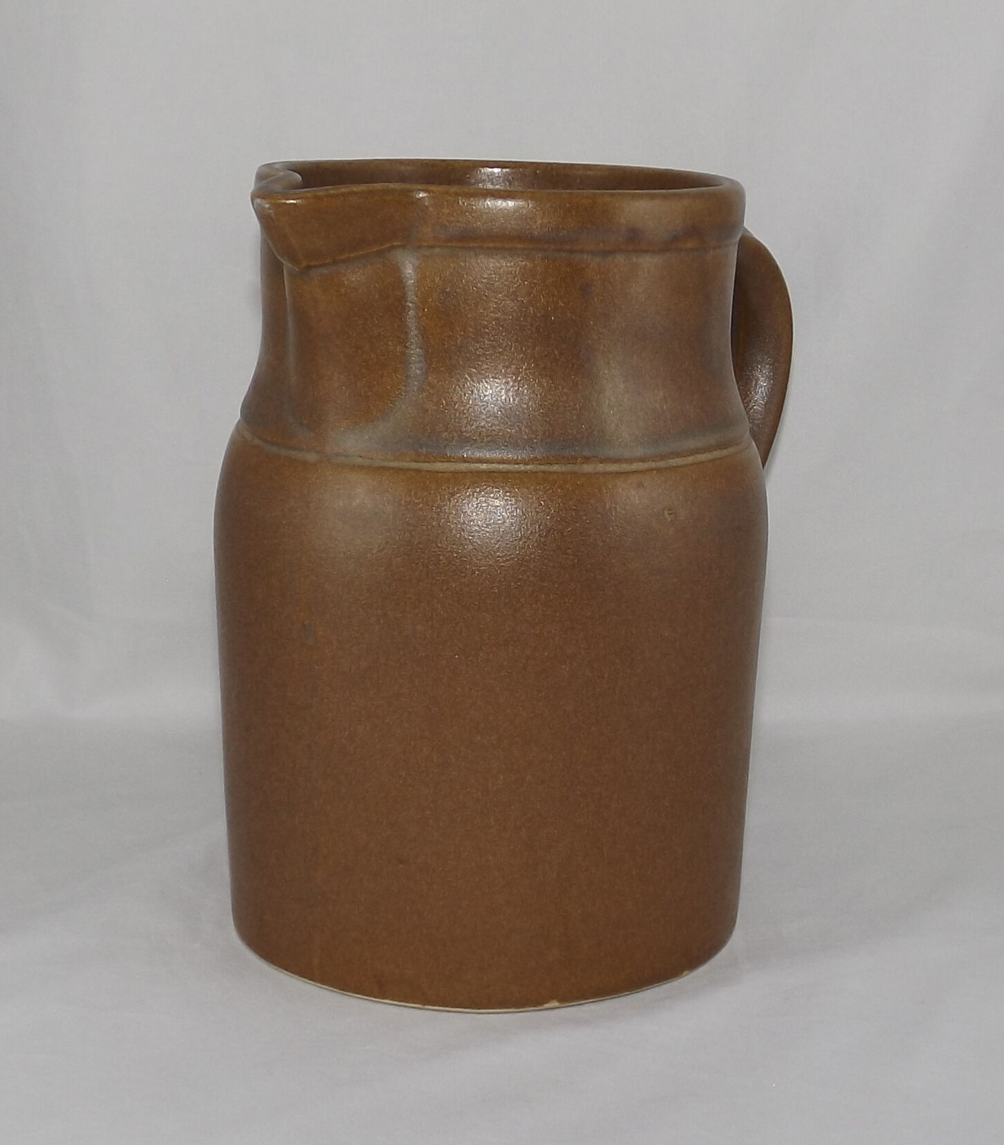 Vintage stoneware pitcher by the Digoin factory, France