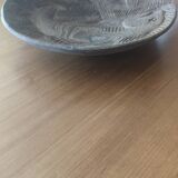 Wenge monoxyl carved dish decorated with fish