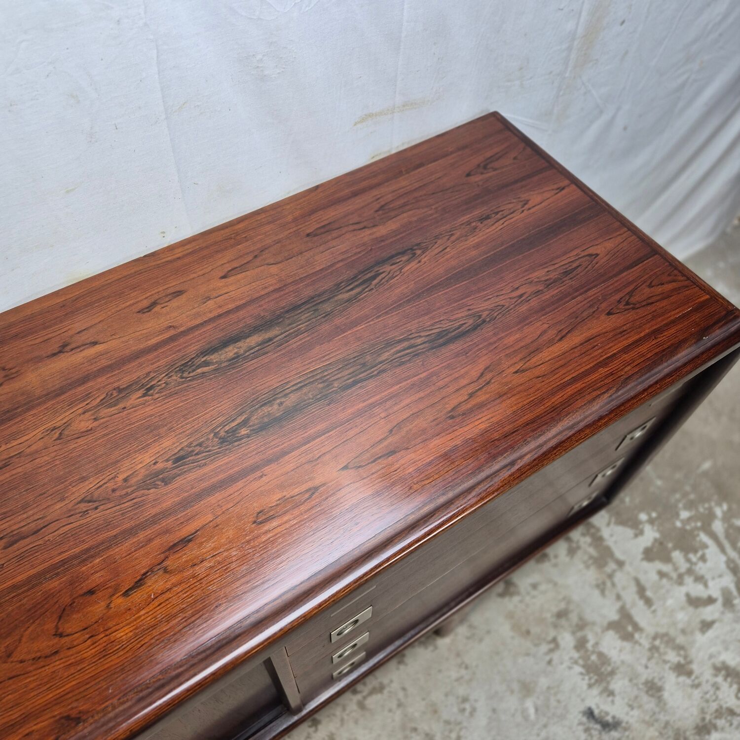 H.P. Hansen vintage rosewood Danish sideboard, TV cabinet 60s