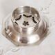 Antique Coquillor Junior butter dish in silver metal
