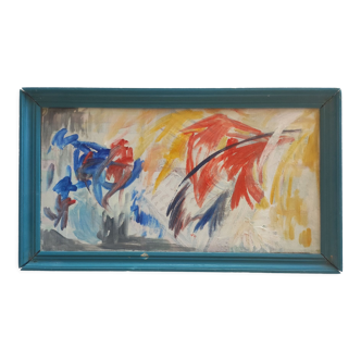 Peinture 1976  style expressionnisme abstrait