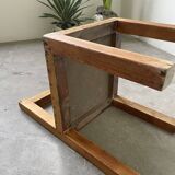 Brutalist pine chair