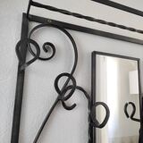 Wrought iron coat rack
