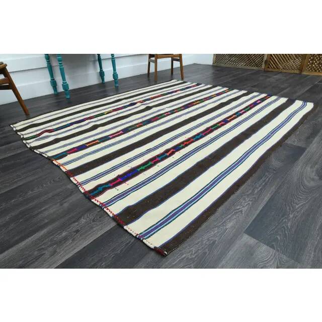 1970s Vintage Turkish Oushak Handmade Wool Cotton Beige Area Rug 195x228