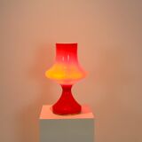 Orange opaline glass table lamp by Štepán Tabery, 1960s