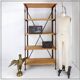 Wooden and metal shelf