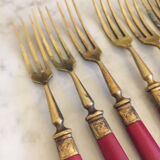 Covered housewife dessert Red Bakelite 1960