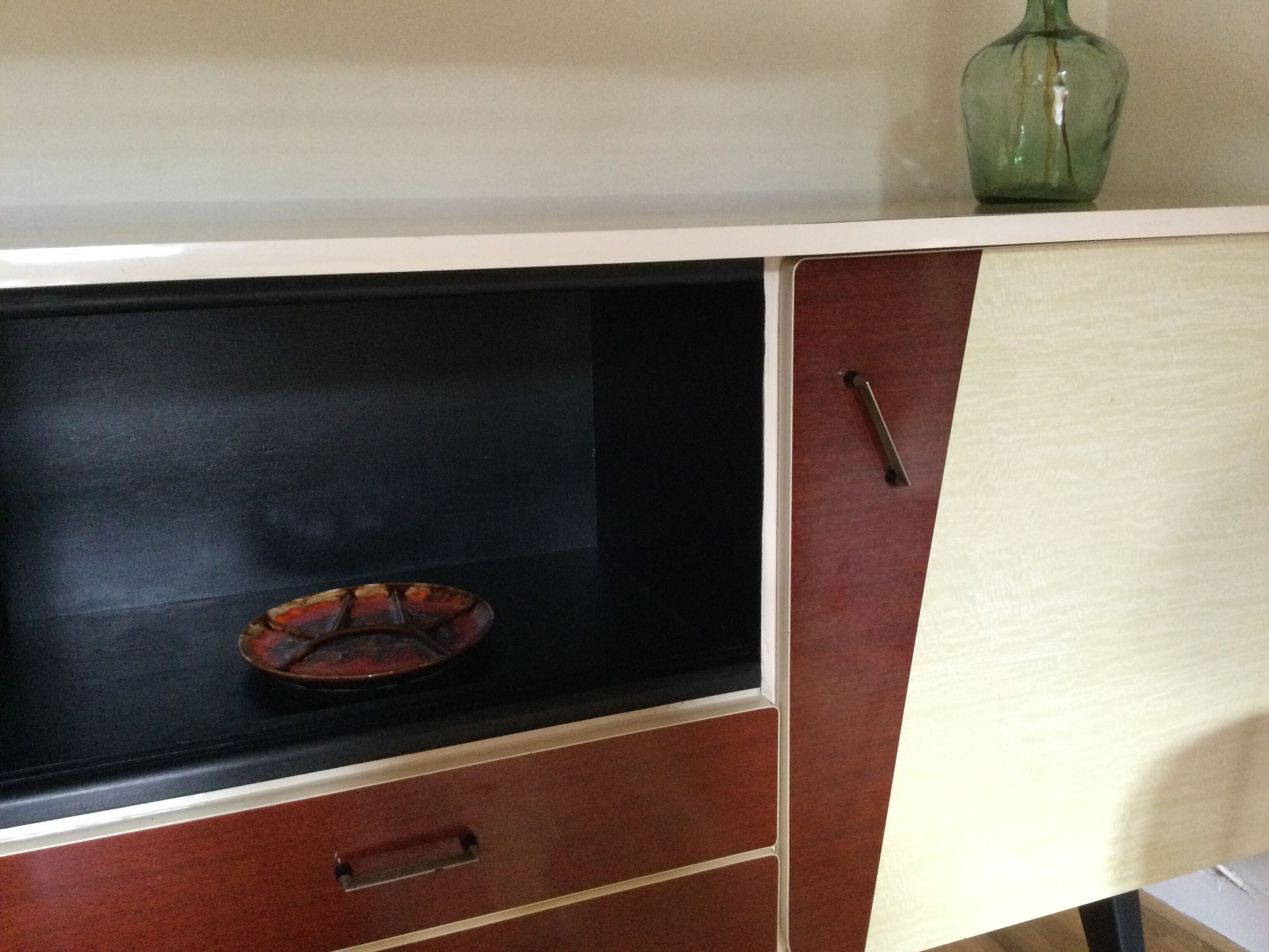 Enfilade vintage bois et formica