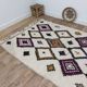 Handmade wool Berber rug 240x148 cm