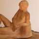 Terre cuite jeune homme nu allongé, 1988