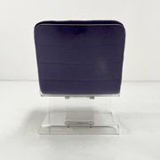 Fauteuil Space Age en plexiglas avec coussin mauve, 1970