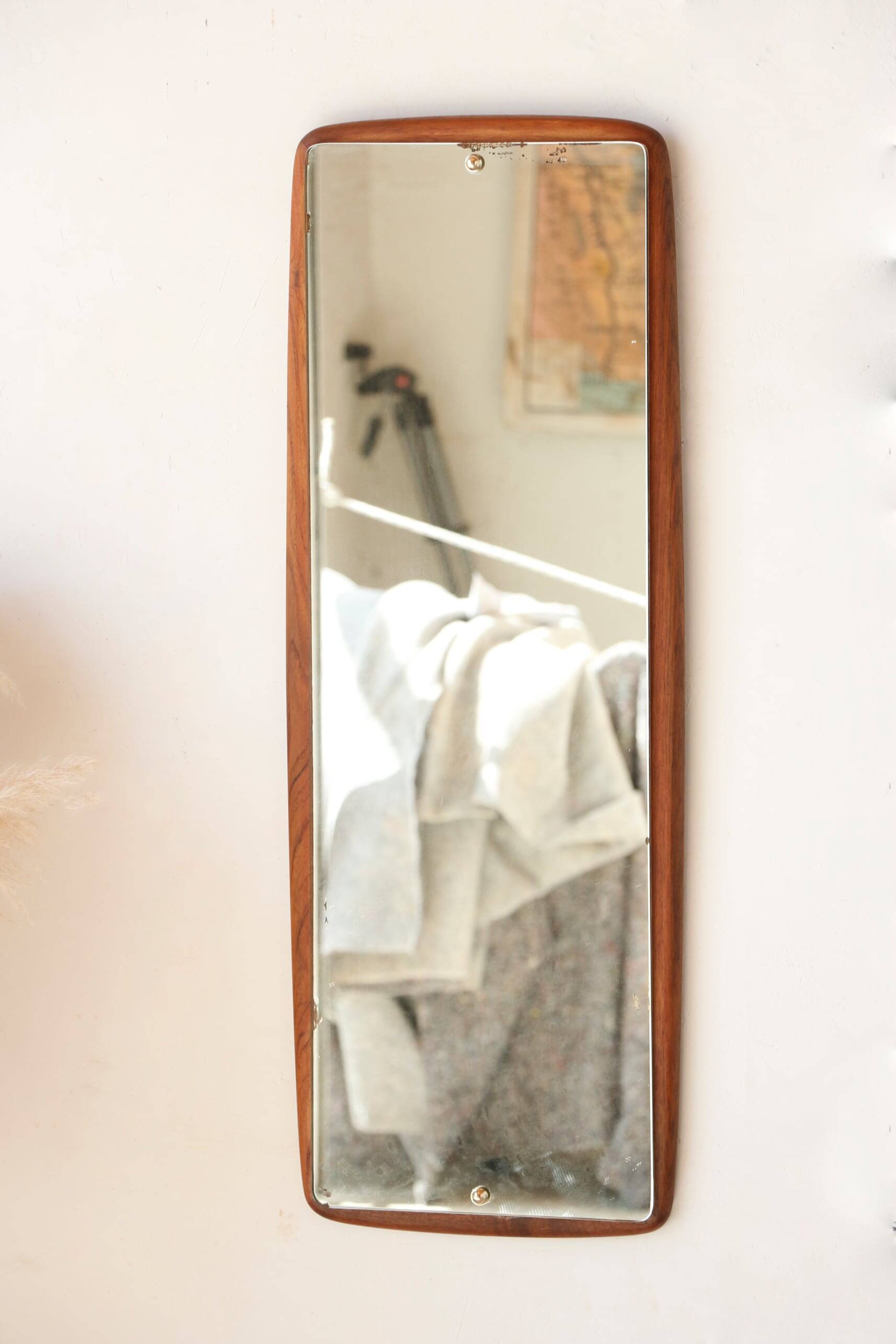 Vintage Scandinavian teak mirror – 1960s - 14.09.23.06