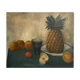 Painting old still life with pineapple twentieth