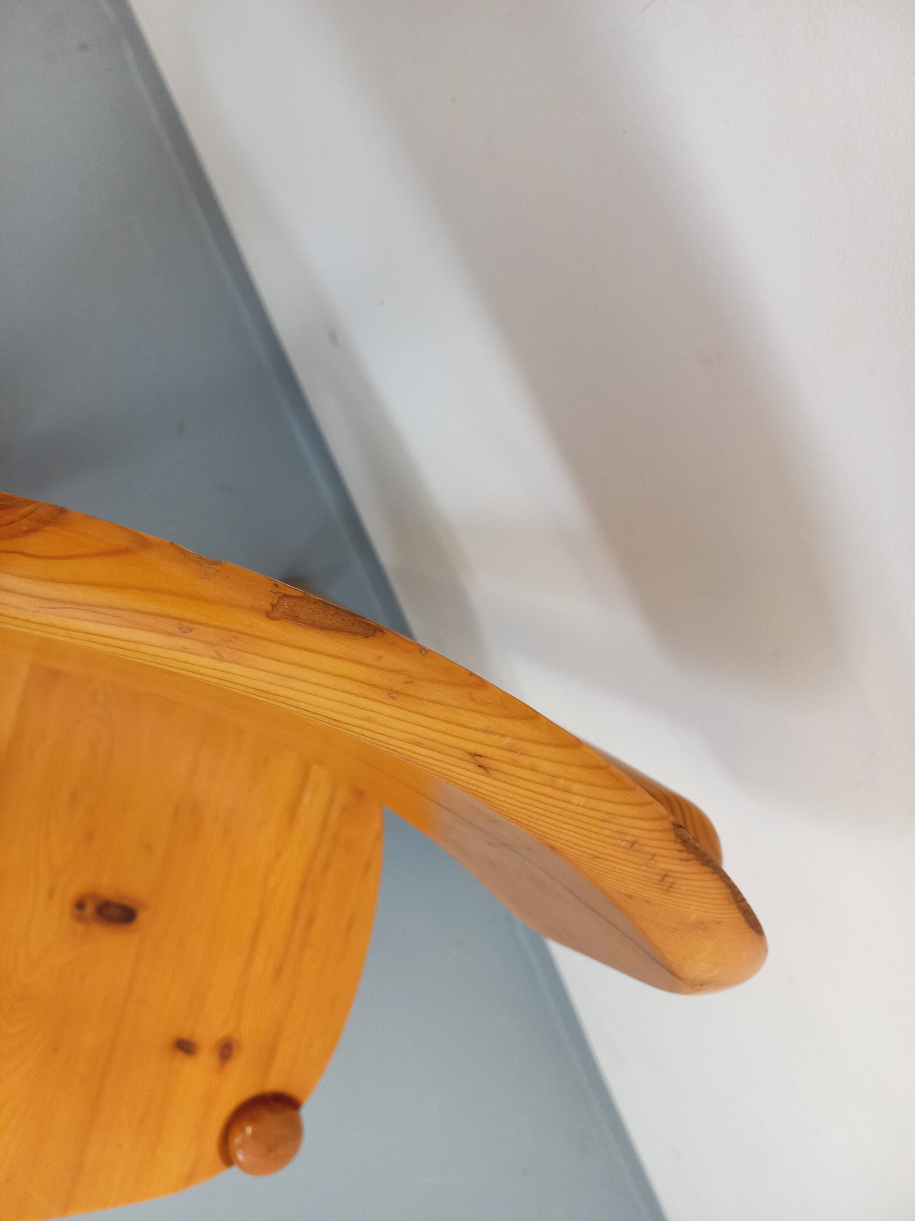 Vintage Scandinavian chair Rainer Daumiller in pine from the 60s 70s.