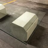 "Octagonal" concrete and glass coffee table, 1970