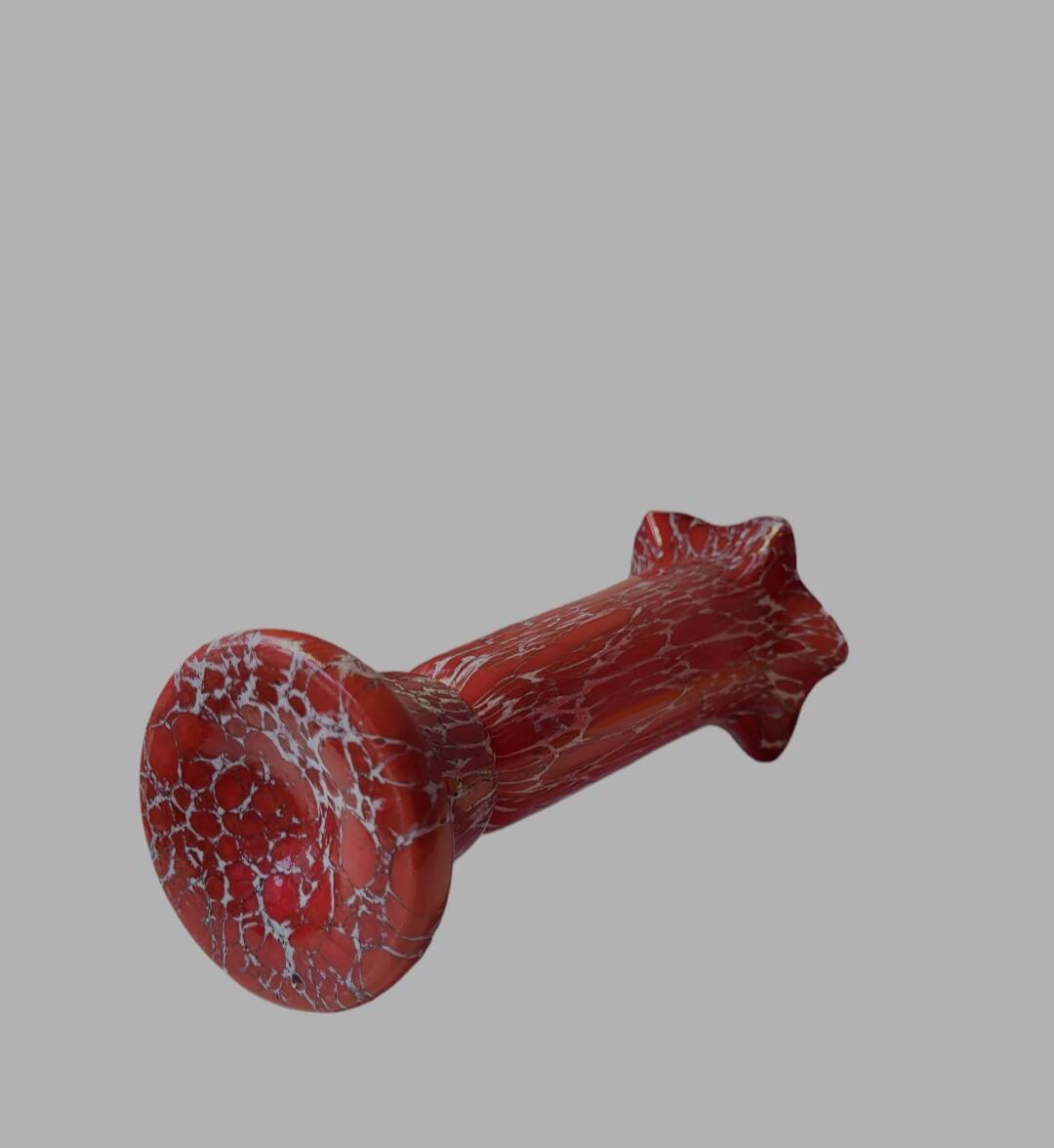 Vase Art déco en verre de Bohême