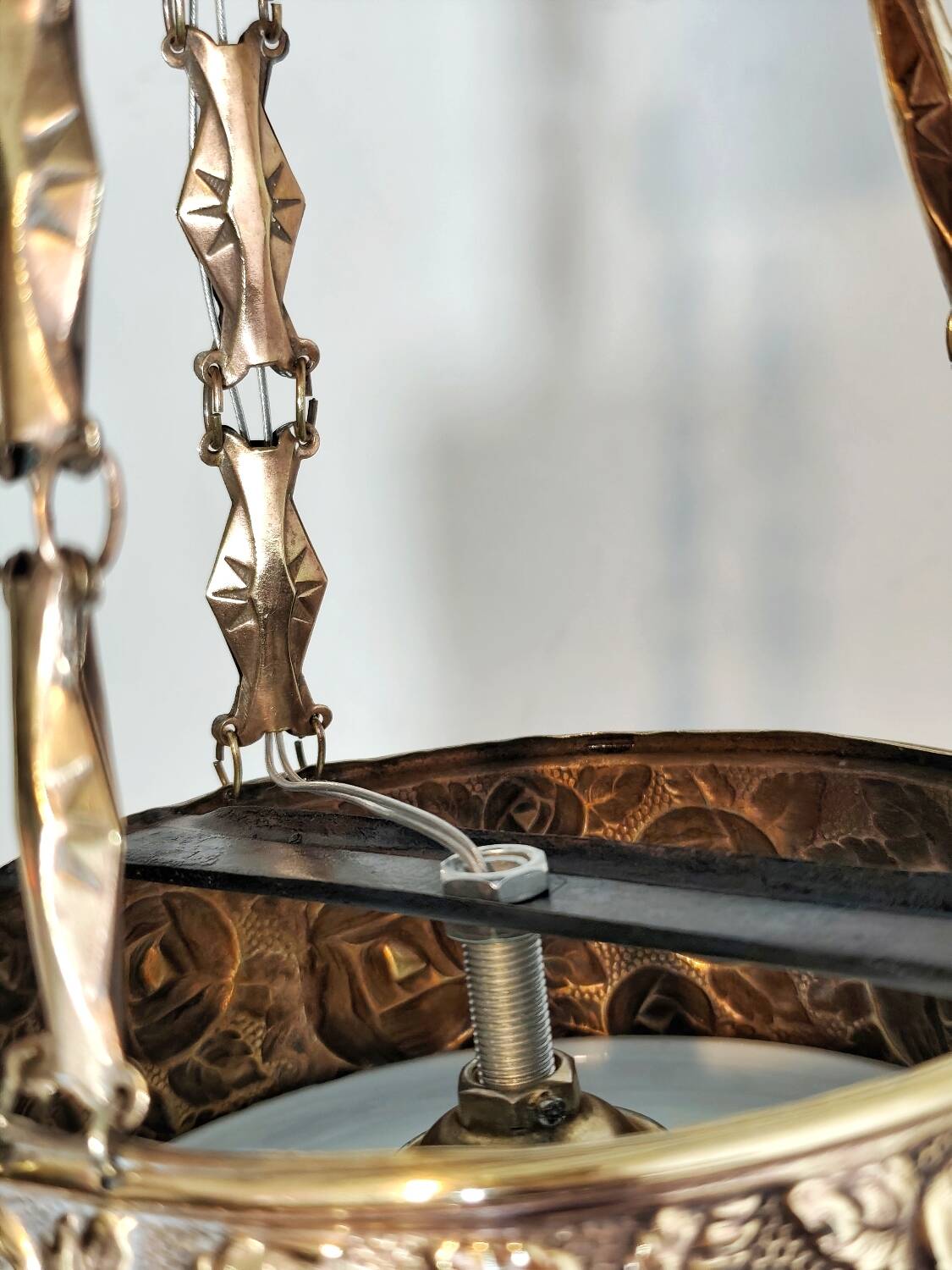 "Art Nouveau" ceiling lamp. Spain, 1930s.