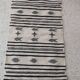 Kilim carpet white and black Berber motifs