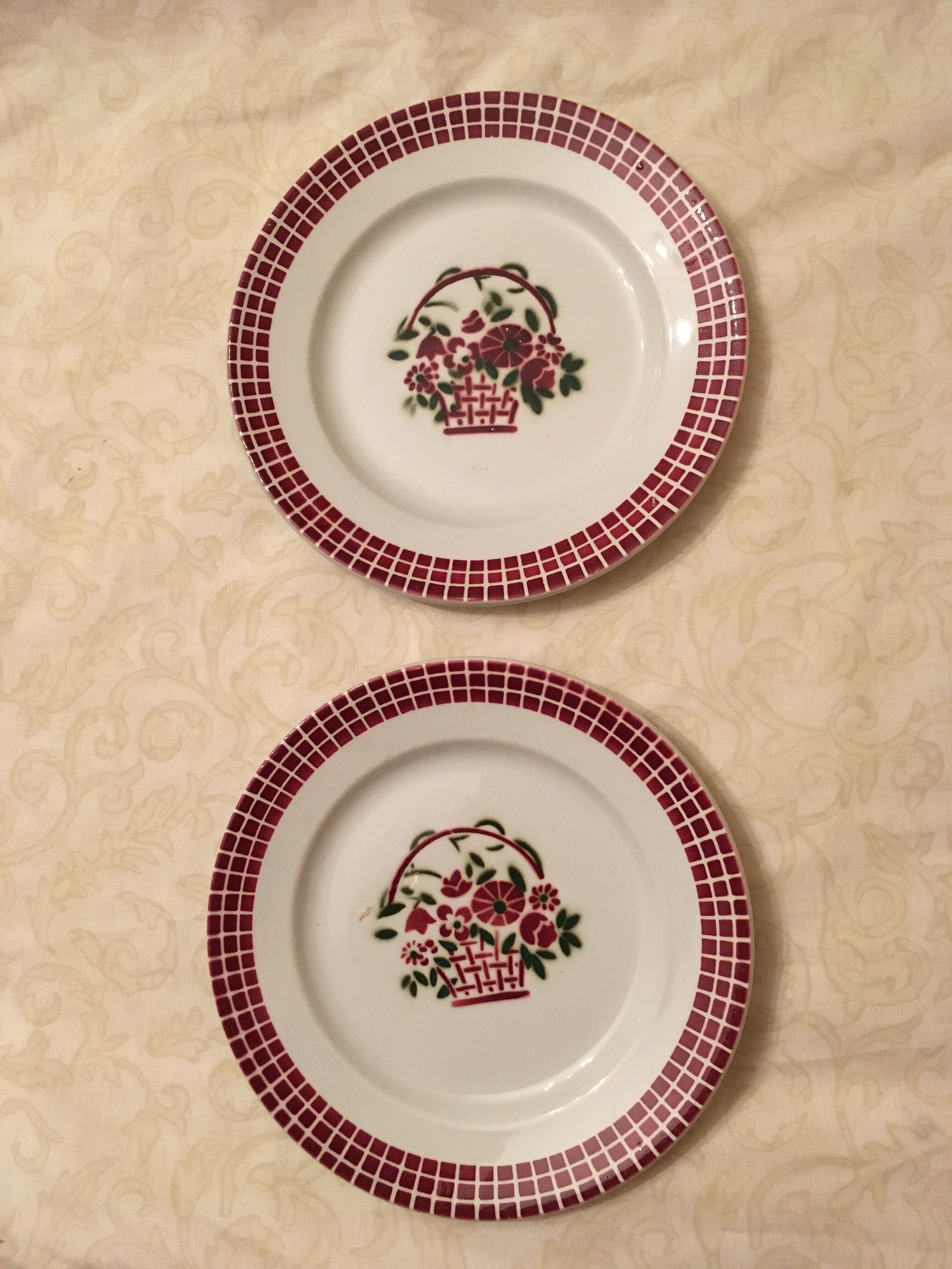 6 earthenware dessert plates