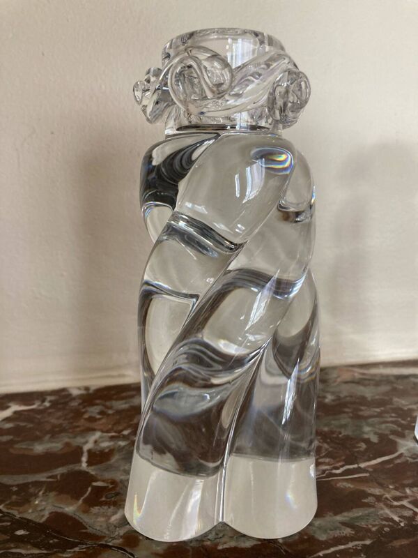 Paire de bougeoirs ''Aladin'' en cristal Baccarat