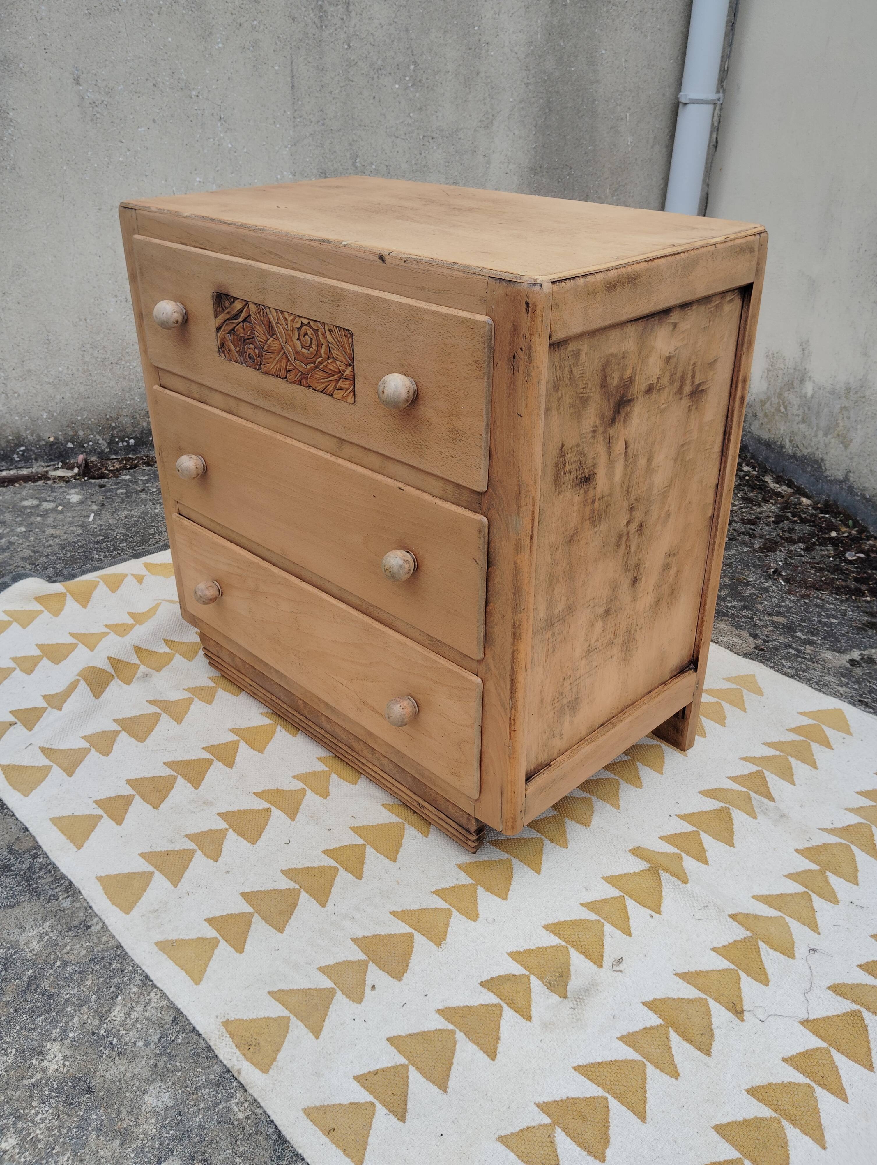 Petite commode "Art déco" éclaircie