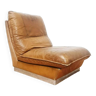 70s lounge chair in camel leather