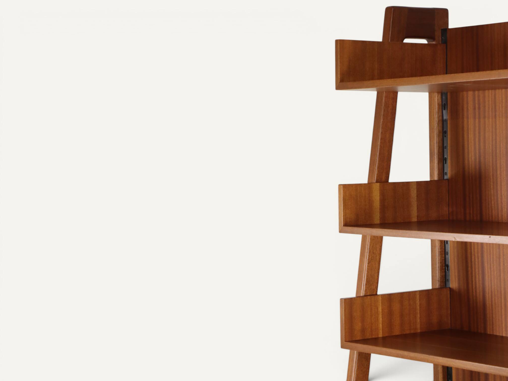 Vintage Italian wooden library - 1960s