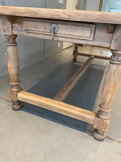 Sandblasted farmhouse table with extensions