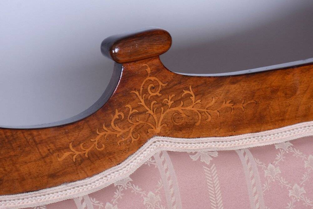 Biedermeier Oak Seating Set in Walnut, Austria, 1840s, Set of 5
