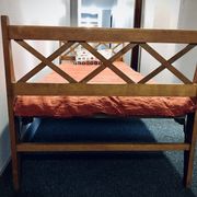 Bed or bench 1 place vintage with crosses of the 50s