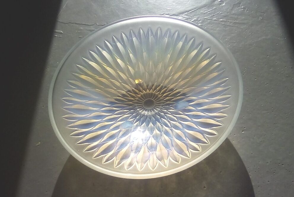 Dalhia opalescent glass cut