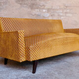 Vintage sofa 3 places yellow